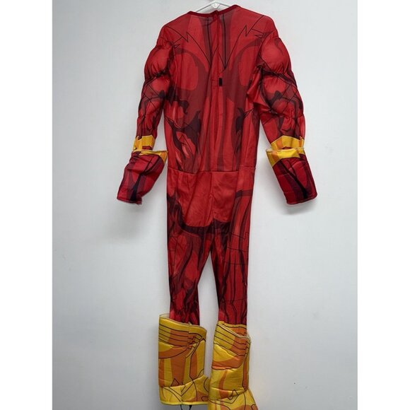 The Flash Halloween Costume Boys Size Medium 8 10 Muscle Chest Jumpsuit Rubies - Picture 10 of 14